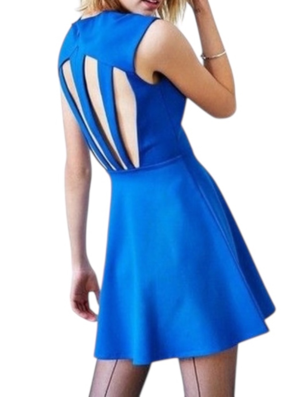 Urban Outfitters silence + noise Fit & Flare Mini Dress - Blue Size XS